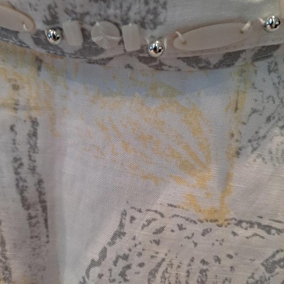 RUBY Rd‎ Button Up Shirt Yellow and Gray Design Size 18 - Picture 5 of 7